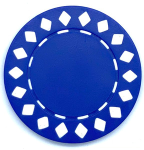 Poker Chips: Diamond, 8.5 Gram, Blue