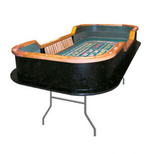 Crap Table: 8' Rounded, Double Dealer Economy Style with Folding Legs, w/Armrest Option Crap Table: 8' Rounded, Double Dealer Economy Style with Folding Legs, w/Armrest Option