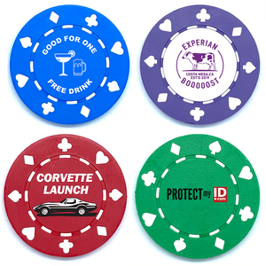 Custom Poker Chips: Card Suits, 11.5 Gram Custom Poker Chips: Card Suits, 11.5 Gram