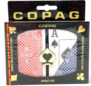 Copag Copa Casino Plastic Playing Cards Set: Narrow, Super Index, Red/Blue Copag Copa Casino Plastic Playing Cards Set: Narrow, Super Index, Red/Blue