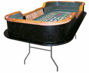 Crap Table: 8' Rounded, Double Dealer Economy Style with Folding Legs, w/o Armrest Option Crap Table: 8' Rounded, Double Dealer Economy Style with Folding Legs, w/o Armrest Option