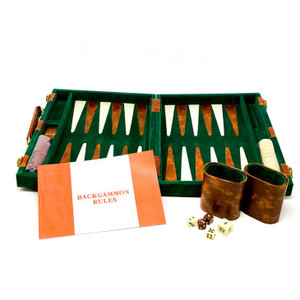 Backgammon Set: The Elegant Backgammon Set, Velour, 15 in. x 10 in. Backgammon Set: The Elegant Backgammon Set, Velour, 15 in. x 10 in.
