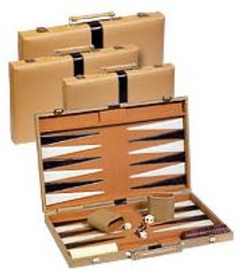 Backgammon Set: Classic Backgammon Set, Leatherette, 11 in. x 8 in.