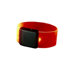 LED Light Up 1" Wrist Band with Magnetic Clasp - Red LED Light Up 1" Wrist Band with Magnetic Clasp - Red