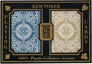 Kem Arrow Playing Cards: Blue/Gold, Poker Size Regular Index Kem Arrow Playing Cards: Blue/Gold, Poker Size Regular Index