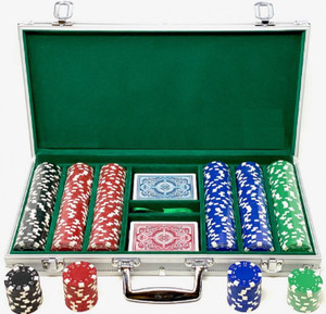 Kem Poker Chip Set: 300 11.5 Gram Dice Chips, Red and Blue Kem Arrow Decks in Aluminum Case Kem Poker Chip Set: 300 11.5 Gram Dice Chips, Red and Blue Kem Arrow Decks in Aluminum Case