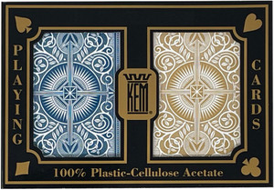 Kem Arrow Playing Cards: Blue/Gold, Poker Size Super Index Kem Arrow Playing Cards: Blue/Gold, Poker Size Super Index