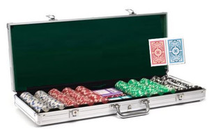 Kem Poker Chip Set: 500 11.5 Gram Dice Chips, Red and Blue Kem Arrow Decks in Aluminum Case Kem Poker Chip Set: 500 11.5 Gram Dice Chips, Red and Blue Kem Arrow Decks in Aluminum Case
