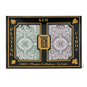 Kem Arrow Playing Cards: Green/Brown, Bridge Size, Regular Index 2-Deck Set Kem Arrow Playing Cards: Green/Brown, Bridge Size, Regular Index 2-Deck Set