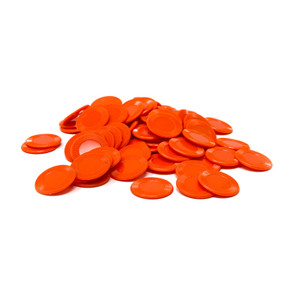 Mini Poker Chips, Orange Mini Poker Chips, Orange