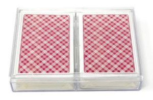 Bridge Double Deck Card Box - Clear Acrylic Plastic for Bridge Cards (2.25 x 3.5 inch cards) Bridge Double Deck Card Box - Clear Acrylic Plastic for Bridge Cards (2.25 x 3.5 inch cards)