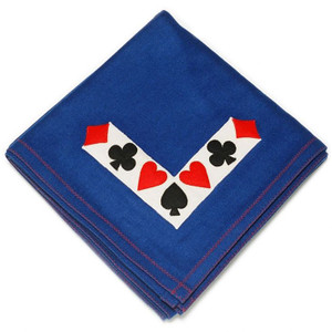 Bridge Table Cover, Wool-Nylon, Design #04 - Abstract Pips, Royal Blue Bridge Table Cover, Wool-Nylon, Design #04 - Abstract Pips, Royal Blue