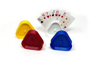 Plastic Triangle Playing Card Holders - Set of 4 Plastic Triangle Playing Card Holders - Set of 4