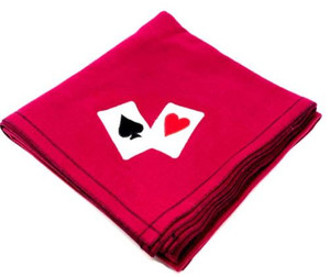 Bridge Table Cover, Wool-Nylon, Design #01 - 2-Card Heart and Spade, Burgundy Bridge Table Cover, Wool-Nylon, Design #01 - 2-Card Heart and Spade, Burgundy