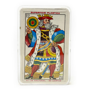 Spanish Playing Cards: Single Deck of 40 100% Plastic Cards in Plastic Box, Red/Green Backs Spanish Playing Cards: Single Deck of 40 100% Plastic Cards in Plastic Box, Red/Green Backs