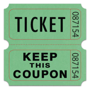 Roll Tickets: Double Roll, Green - 2,000 Individually Numbered Tickets