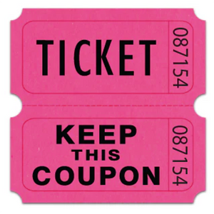 Roll Tickets: Double Roll, Magenta - 2,000 Individually Numbered Tickets