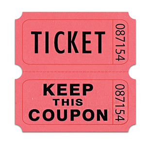 Roll Tickets: Double Roll, Pink - 2,000 Individually Numbered Tickets