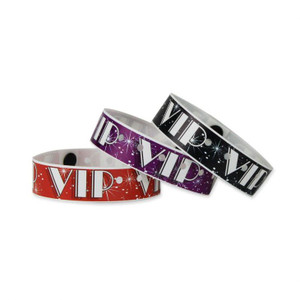 Plastic 3/4" Wristbands, V.I.P. Broad Way Design, Purple with VIP in White. 500 Wristbands per box. Plastic 3/4" Wristbands, V.I.P. Broad Way Design, Purple with VIP in White. 500 Wristbands per box.