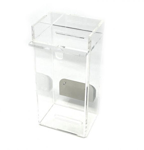 Toke Box: Clear Lucite with Lock and Key , 5.5 in. x 3.25 in. x 10 in. Toke Box: Clear Lucite with Lock and Key , 5.5 in. x 3.25 in. x 10 in.