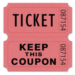 Roll Tickets: Case of 20 Double Rolls, Pink - 2,000 Individually Numbered Tickets