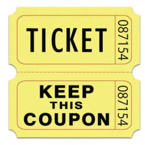 Roll Tickets: Case of 20 Double Rolls, Yellow - 2,000 Individually Numbered Tickets