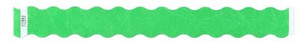 Green Tyvek 1" Wavy Cut Wristbands - 500 per box Green Tyvek 1" Wavy Cut Wristbands - 500 per box