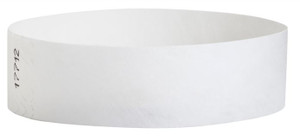 Tyvek 3/4" Solid Wristbands, White (500 Wristbands per box) Tyvek 3/4" Solid Wristbands, White (500 Wristbands per box)