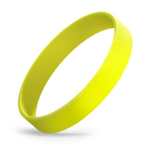 Yellow 1/2" Silicone Wristband Yellow 1/2" Silicone Wristband