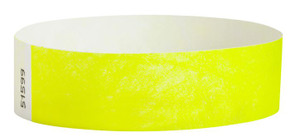 Tyvek 3/4" Solid Wristbands, Neon Yellow (500 Wristbands per box) Tyvek 3/4" Solid Wristbands, Neon Yellow (500 Wristbands per box)