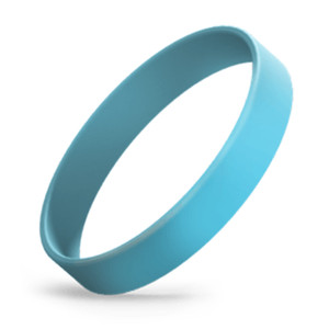 Light Blue 1/2" Silicone Wristband Light Blue 1/2" Silicone Wristband