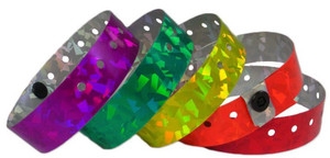 Metallic 3/4" Wristbands - Confetti Metallic 3/4" Wristbands - Confetti