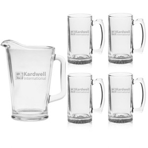 Glass Pitcher and Mug Set Etched / Engraved Glass Pitcher and Mug Set Etched / Engraved
