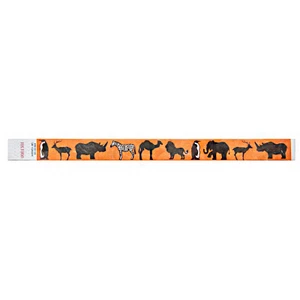 Tyvek 3/4" 2 Color Designer Wristbands, Zoo (500 per box)