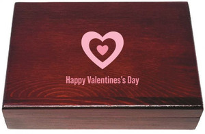 Valentine's Day Mahogany Card Box with 2 Kem Decks Valentine's Day Mahogany Card Box with 2 Kem Decks