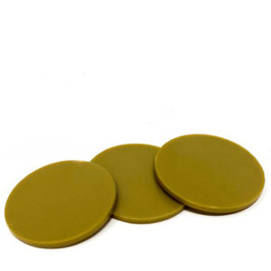Counting Chips: 1-5/8" Plastic Counting Chips, Smooth Finish, Gold