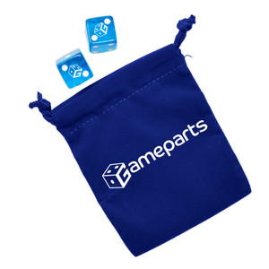 3/4" Transparent Dice Set in 3" x 4" Velveteen Bag 3/4" Transparent Dice Set in 3" x 4" Velveteen Bag
