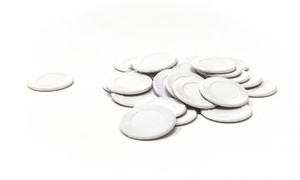 Mini Poker Chips, White - Bag of 100 Chips Mini Poker Chips, White - Bag of 100 Chips