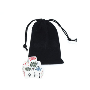 Blank Bag with Set of 5 5/8" Poker Dice Blank Bag with Set of 5 5/8" Poker Dice