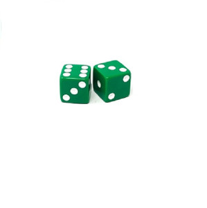 5/8 (16mm) Green Opaque Dice 5/8 (16mm) Green Opaque Dice
