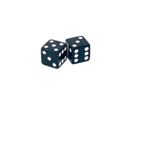 5/8 (16mm) Black Opaque Dice 5/8 (16mm) Black Opaque Dice