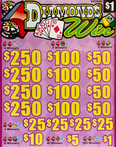 Diamonds Win Pull Tab