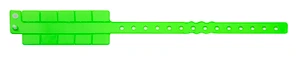Vinyl Tear Off 10 Blank Neon Green Wristbands