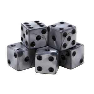 5/8" 16mm Pewter Marbled Dice