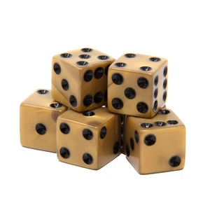 16mm Gold Marbled Dice
