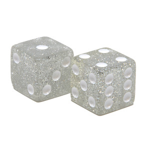 Marion 16mm Silver Glitter Dice