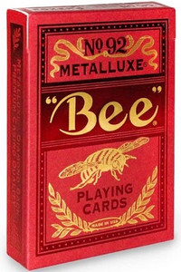 Bee Metalluxe Playing Cards - Red Bee Metalluxe Playing Cards - Red