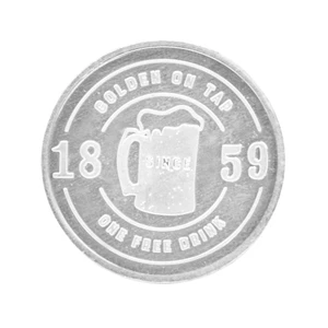 39mm  Custom Engraved Natural  Aluminum Coin - 12 Gauge