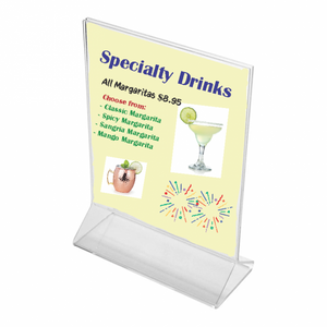 Clear Acrylic Table Tent Card Holder with Custom Insert Clear Acrylic Table Tent Card Holder with Custom Insert