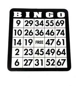 Bingo Cards: Hard Cards, 4.75 x 5 inches, (per 100) BLACK